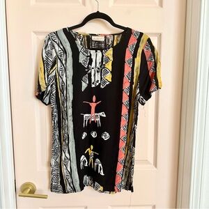 Vintage authentics printed top